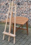 Artists easel & Gate leg table