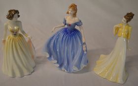 3 Royal Doulton lady figures 'Jennifer'