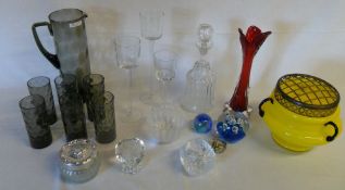 Assorted glassware inc Kosta Boda