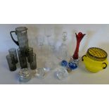 Assorted glassware inc Kosta Boda