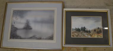 2 landscapes signed June Stevens