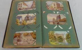 Postcard album inc C W Faulkner, A Vivia