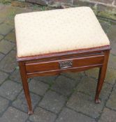 Edw piano stool with drawer