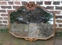 Ornate carved mirror 79 cm x 69 cm
