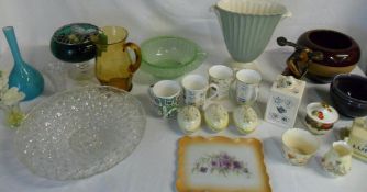 Assorted glassware & ceramics inc Spode