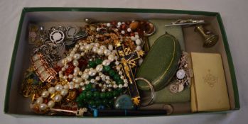 Costume jewellery &  S.P spoons