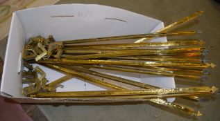 Brass stair rods & clips