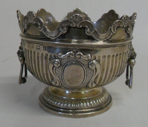 Silver miniature Monteith bowl Birmingha
