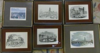 6 framed Boston prints