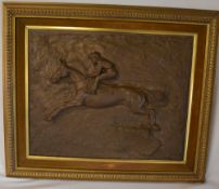 Bronze portrait of Arkle 1971 signed R P