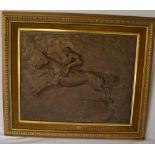 Bronze portrait of Arkle 1971 signed R P