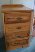 Pitch pine chest of drawers