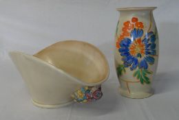 Clarice Cliff Wilkinson vase H 20 cm & b