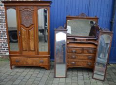 Vict wardrobe & chest of drawers/dressin
