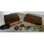 Assorted items inc Vic wooden box & mini