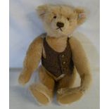 Steiff teddy bear with waistcoat and gro