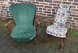 Ercol armchair & Ercol rocking chair