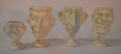 4 Royal egg cup figures (AF)