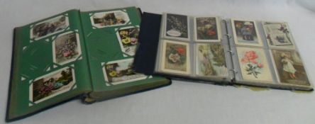 Two postcard albums containing mainly bi
