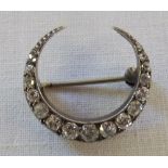 Diamond crescent brooch approx 0.80 ct d