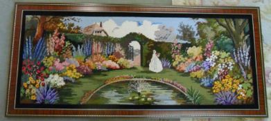 Lg tapestry of a garden scene 144 cm x 6