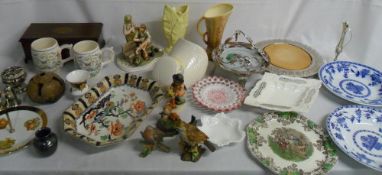 Various ceramics, treen & S.P inc Minton