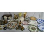 Various ceramics, treen & S.P inc Minton