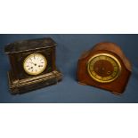 1930s clock & Vict slate clock (damaged)