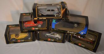 6 die cast model cars inc Burago & Maist