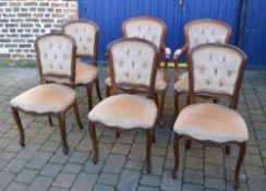 6 button back chairs inc 2 carvers (ship