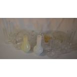 Glassware inc cake stands, decanters, oi