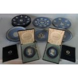 Various Wedgwood jasperware plates and m