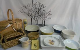 Various items inc kitchenalia, trees wal