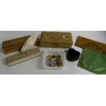 Costume jewellery, glove box and others