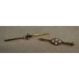 15ct gold brooch & 9ct gold brooch