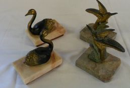 2 pr of Art Deco book ends/paperweights