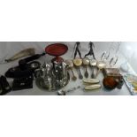 Various items inc dressing table brushes