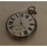 Silver pocket watch, London 1934, makers