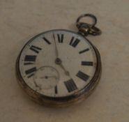 Silver pocket watch, London 1934, makers