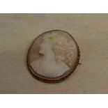 Cameo brooch with 9ct gold mount