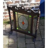 1930s stained glass fire screen