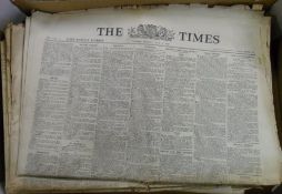 Box of old newspapers inc Daily Herald 2