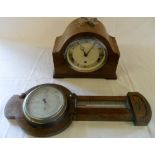 1920/30's mantle clock and barometer