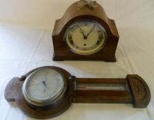 1920/30's mantle clock and barometer