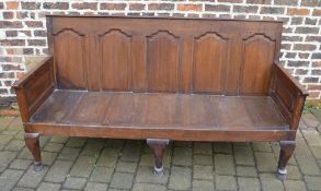 Georgian oak settle