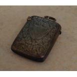 Silver vesta case, Birm 1907, total weig