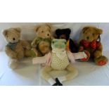 Assorted teddy bears inc Harrods and Gio