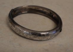 Silver bangle, Birmingham 1882, total we