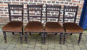 4 Late Victorian dining chairs