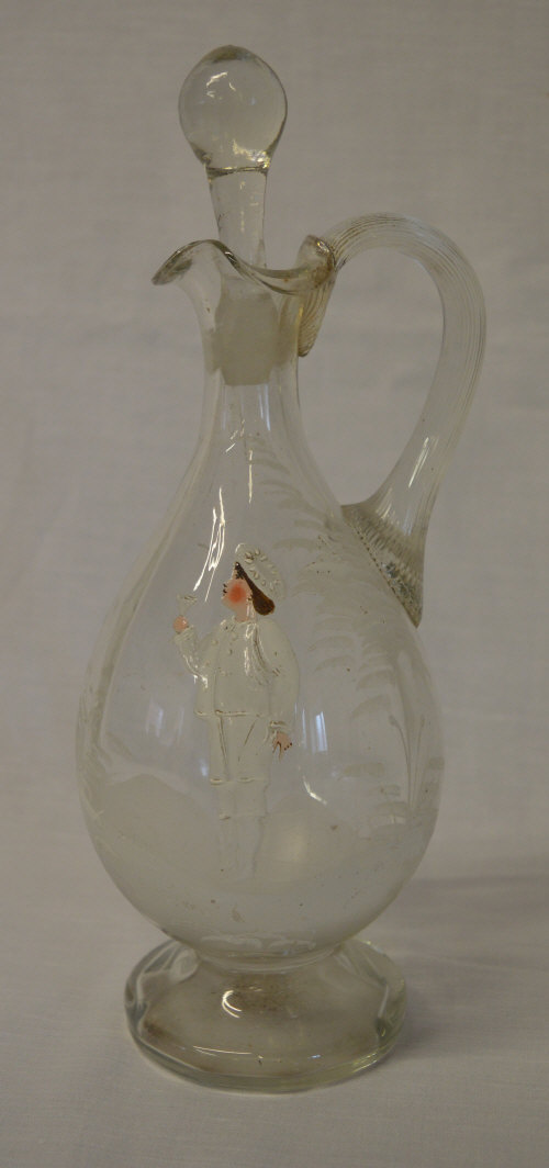 Mary Gregory style decanter